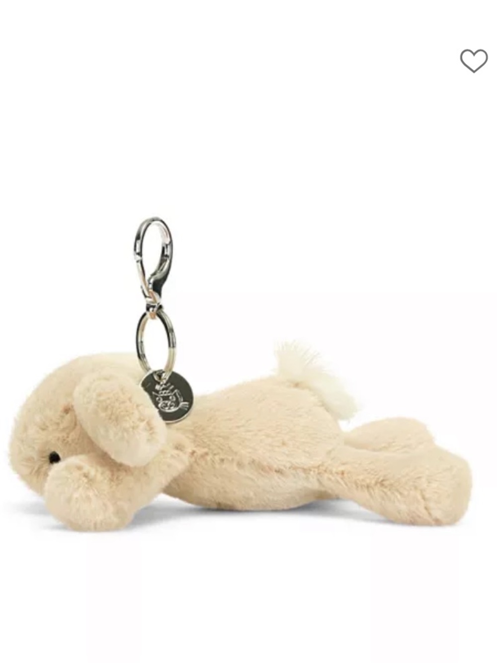Jellycat Smudge Rabbit Bag Charm JELLYCAT Bunny Charm keychain BEIGE - Picture 5 of 6